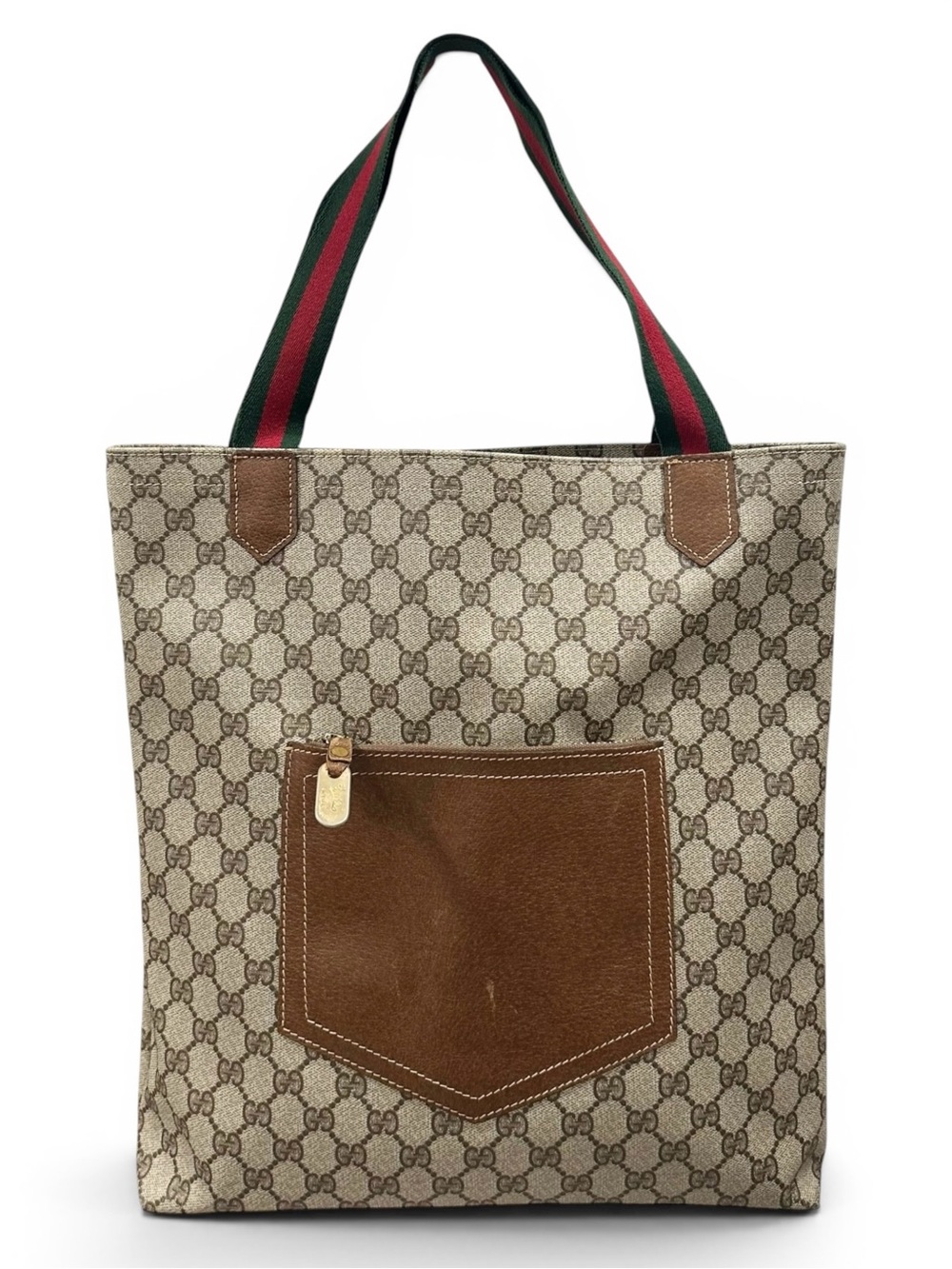 Gucci Vintage GG Supreme Monogram Web Sherry Line Tote Bag